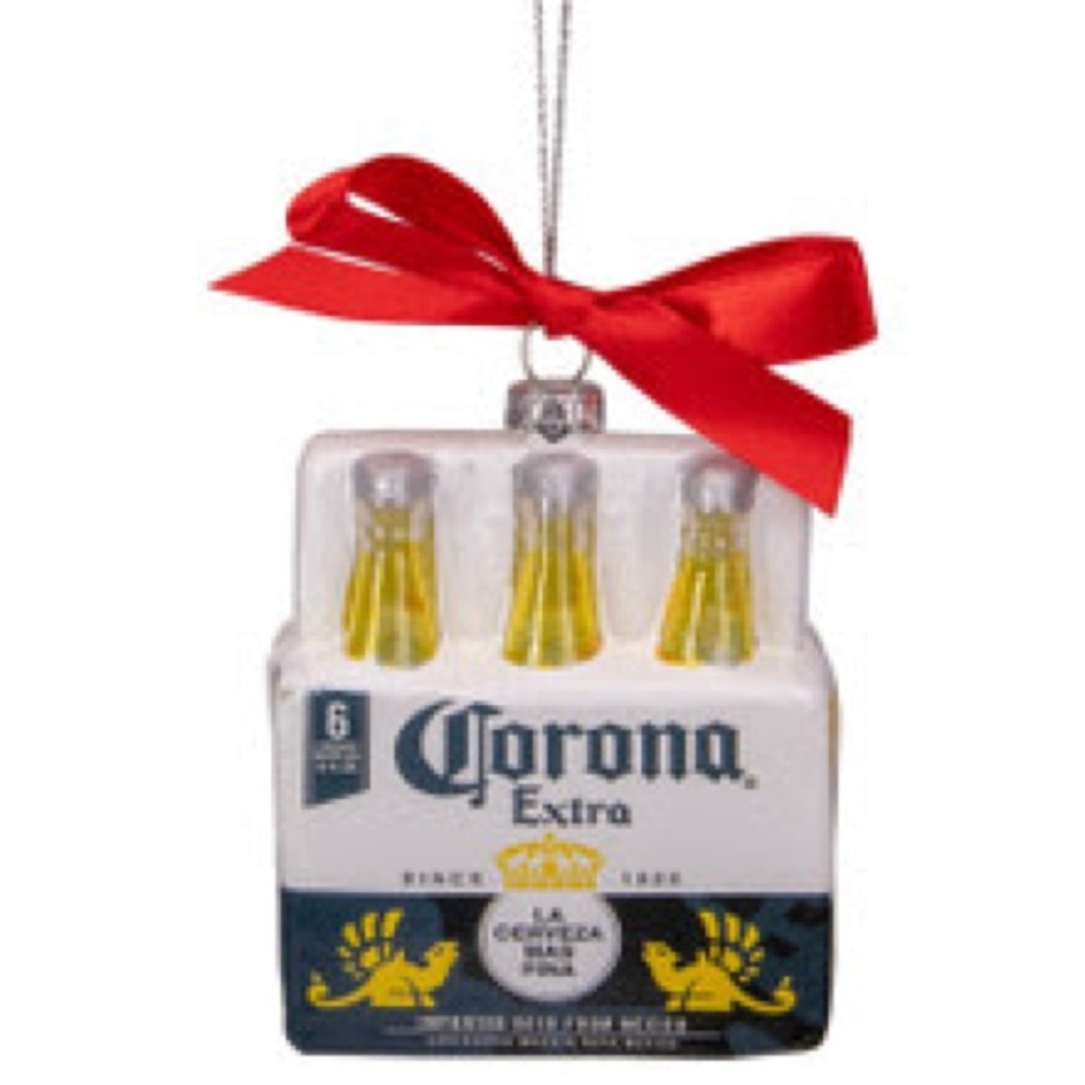 Corona Extra Six-Pack Ornament with Red Ribbon